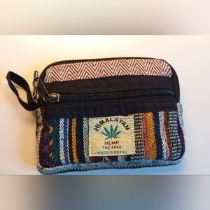 Himalayan Hemp Wallet / Vintage style Purse, Multi colour, Boho